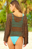 Openwork Long Sleeve Cover-Up