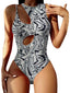 New Hollow multicolor one shoulder sexy swimsuit women