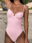 New Fashion sexy women's solid color backless one-piece swimsuit